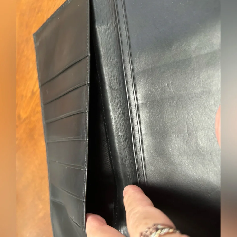 Mercedes-Benz Black GloveBox Wallet Organizer. Very soft, man made material.